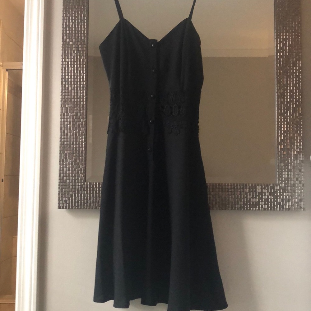 Black dress with lace middle